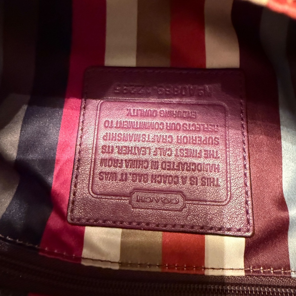 Coach Legacy Francine Patent Leather Satchel - Purple - Picture 12 of 14